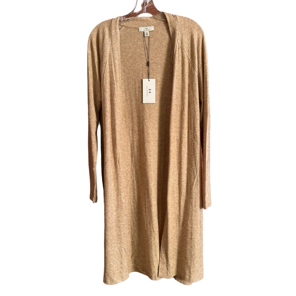Large Tan H by Halston Cardigan Sweater - NWT